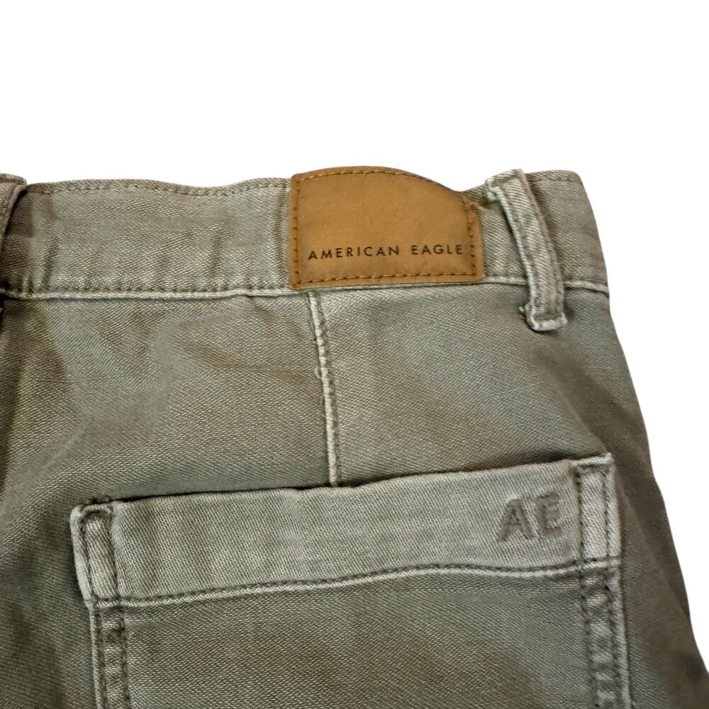 American Eagle Carpenter Patchwork‎ Stretch Utility Pants Womens Size 0 Green - Picture 14 of 16